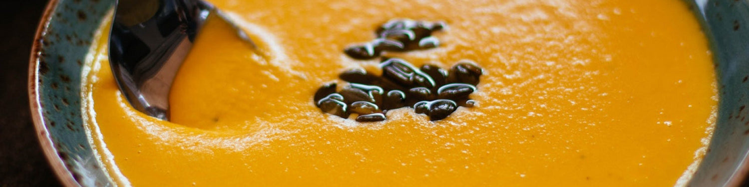 Pompoensoep met gember en kurkuma