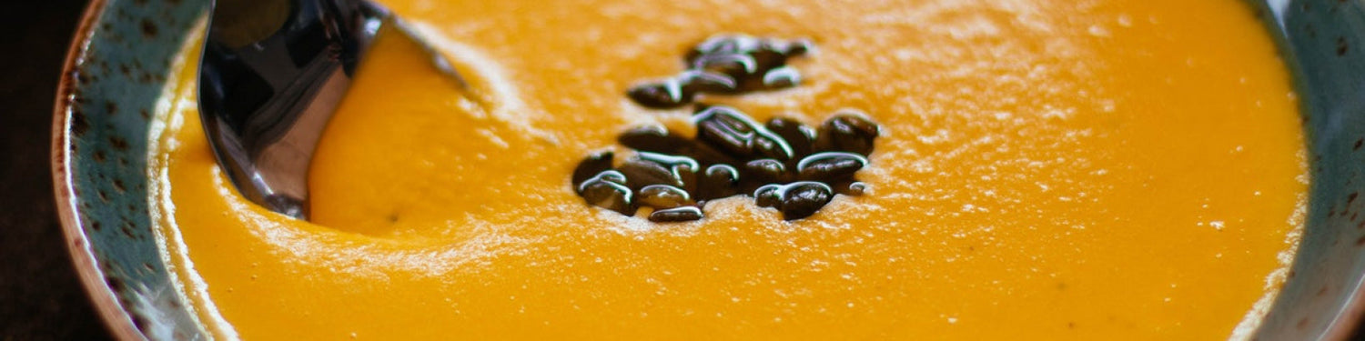 Pompoensoep met gember en kurkuma