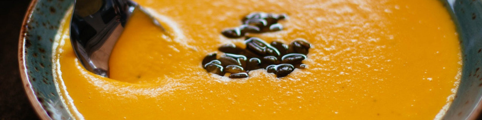 Pompoensoep met gember en kurkuma