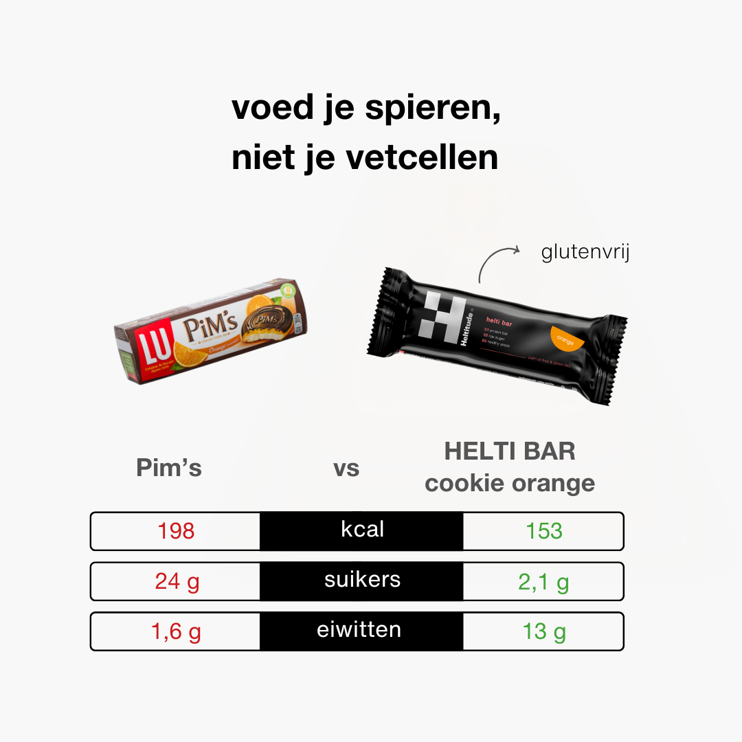Helti Bar box (10 stuks) - Cookie Orange
